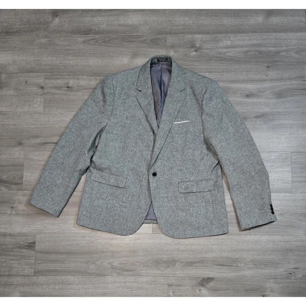 Coofandy Men's 1-Button Sports Coat Blazer Jacket Gray Size 3XL Pockets - Picture 14 of 14